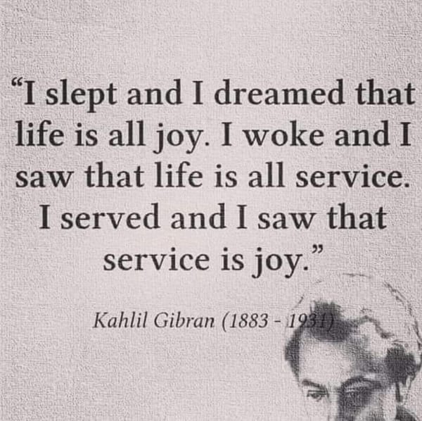 Kahlil Gibran on Joy
