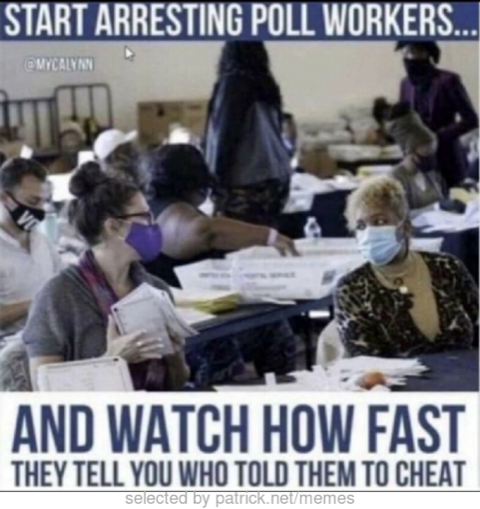 Start arresting poll workers…